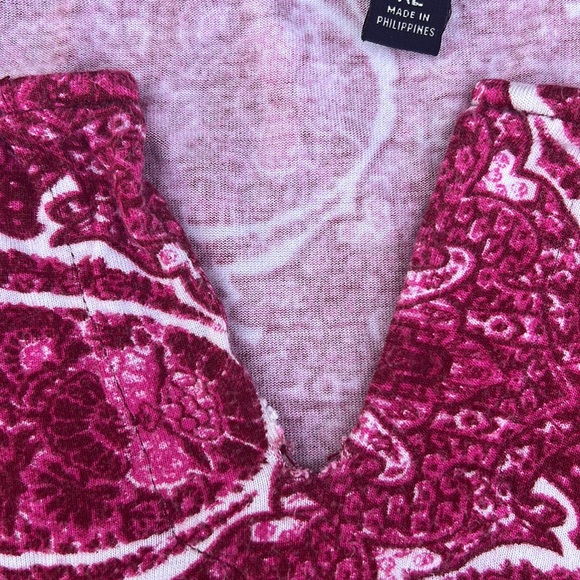 Lucky Brand Pink Floral T-Shirt Dress w/ Pockets - Picture 9 of 9